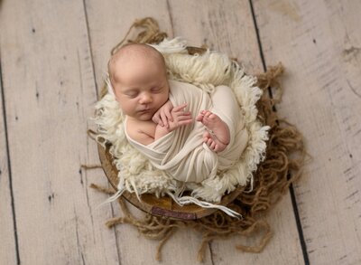 a St. George baby getting his first pictures taken