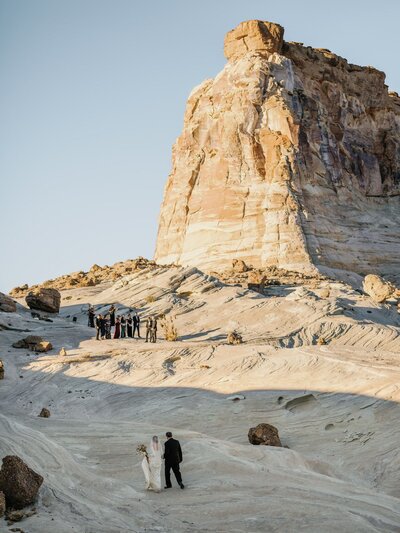 Newlyweds Walking at Amangiri