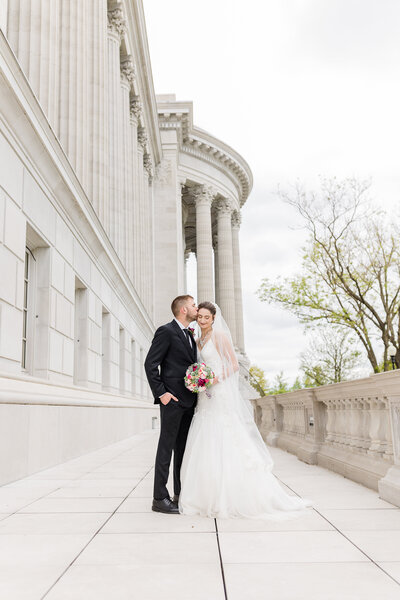 Wedding portraits at Jefferson City Capitol building