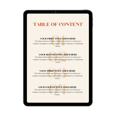 fire - table of content