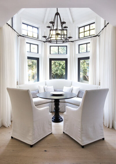 Dining room design of a new build by interior designer Dana Triano of Dana Triano Designs