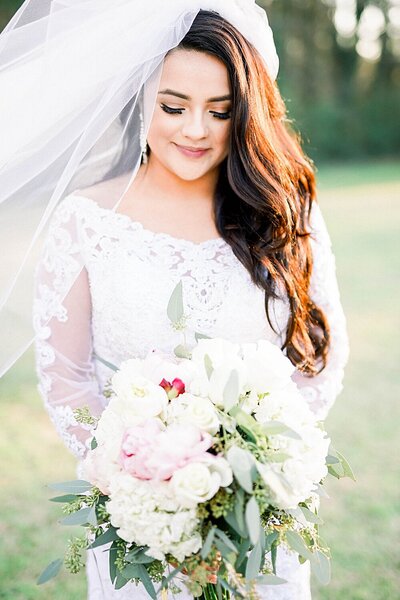 Bride and groom walk up memorial steps at their DC wedding