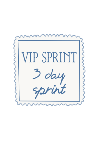 Postimerkki-ikoni, missä lukee 3 day sprint