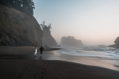 sunset desert elopement