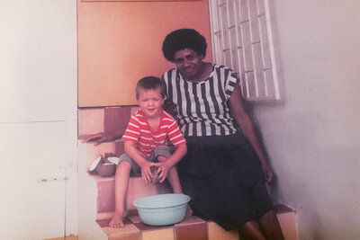 Newcastle & Hunter Valley wedding photographer Zac Graham when he was a child in Fiji