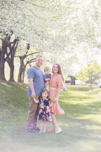 Portrait of Las Vegas  photographer, Jessica Bowles and her husband and two toddlers