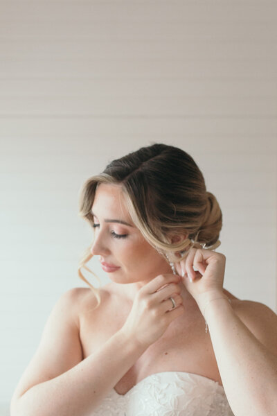 Professional photograph of bride on her wedding day