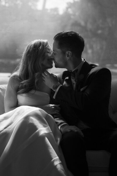 Bride and Groom in Savannah, Georgia