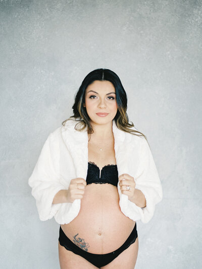 pregnant woman in asheville studio
