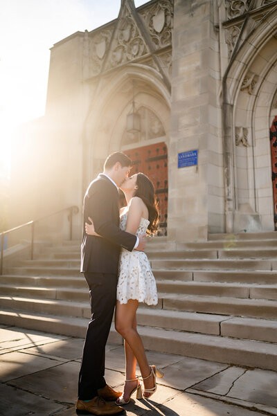 engagement photos university of Pittsburgh PITT campus