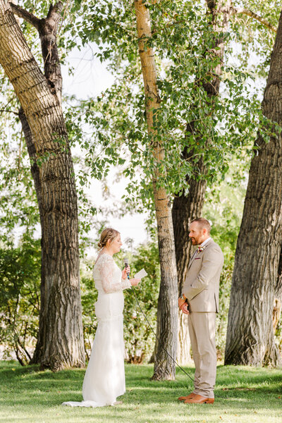 Casey + Brielle backyard wedding Missoula, MT