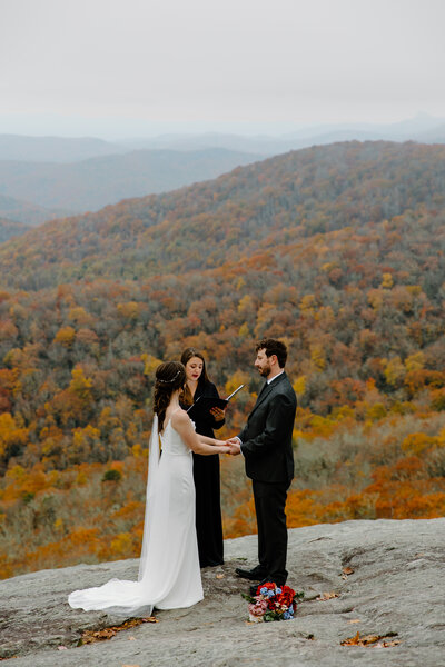 Fall Elopement on the Blue Ridge Parkway.