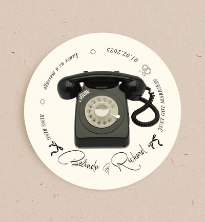 Printed round place mat  for your audio guest book phone display