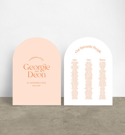 4 options for small signage for your wedding, cake sign, gifts sign, guest bok sign, memory sign