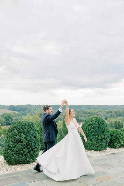 Wedding Photographer Atlanta Georgia | Bride And Groom Dancing At Estate Wedding Venue