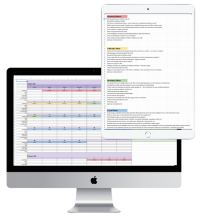 business calendar mockup