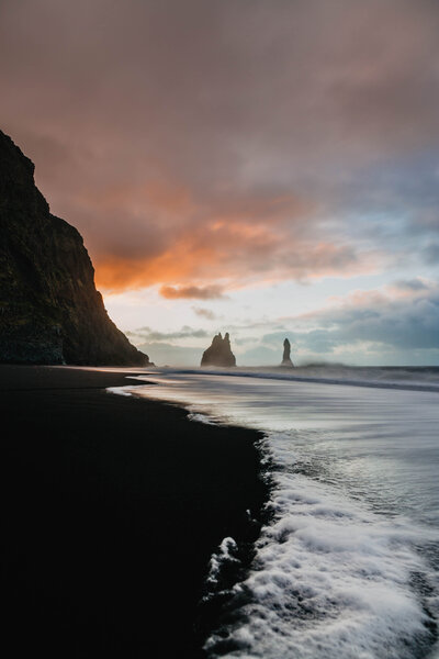 Reynisfjara Iceland Black Sand Beach Elopement Photographer