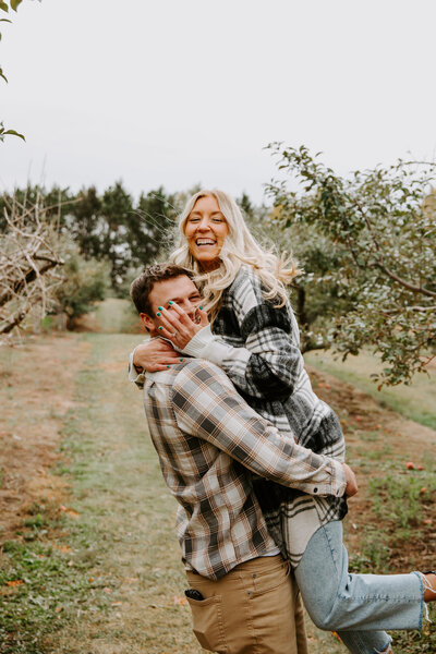 Engagement Shoot At Minnesota Apple Orchard