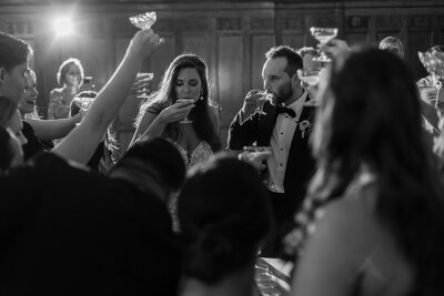 bride and groom at wedding reception dallas texas