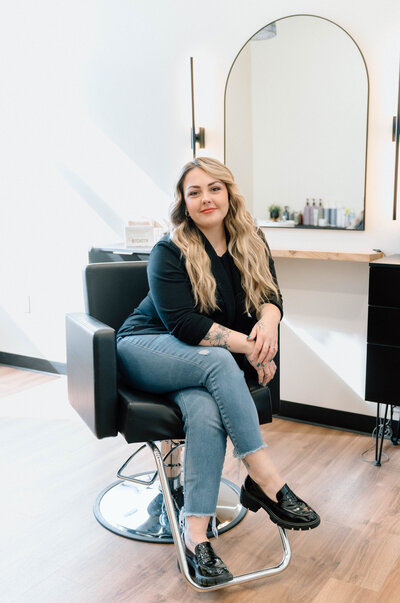 Ingrid, owner and permanent makeup artist at Lavender & Ink Studios in New Franken, WI.