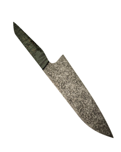 Japanese Chefs knife with patterned blade