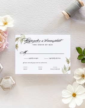 Everleigh | Simple Floral Wedding Invitation