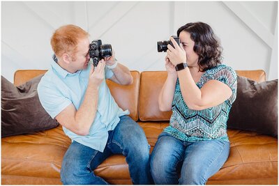 two branding photographers taking photos of each other
