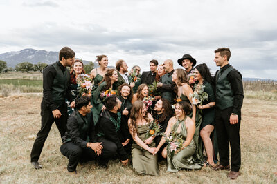 Bridal Party portraits in Taos New Mexico.