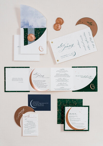 Celestial Velvet Booklet invitation