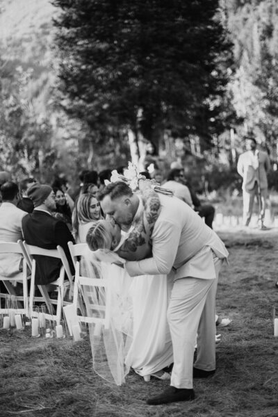 Micro wedding at Jordan Pines Campground in northern Utah