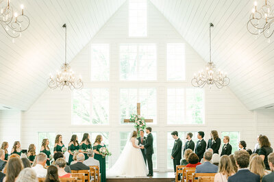 wedding ceremony at the carriage house