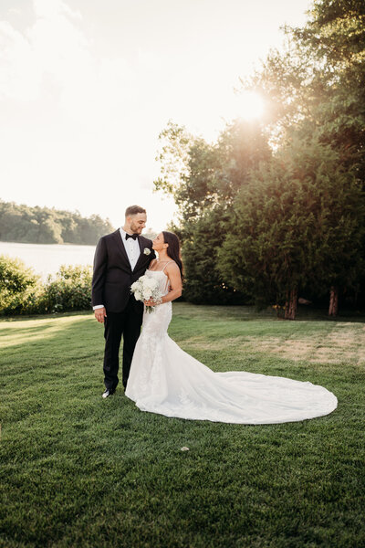 Bride and groom Portrait at Saphire Event Groups, the Lakehouse in Halifax MA, South of Boston