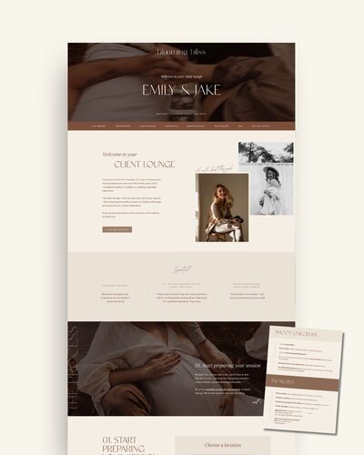 Showit Client Lounge for Photographers 1