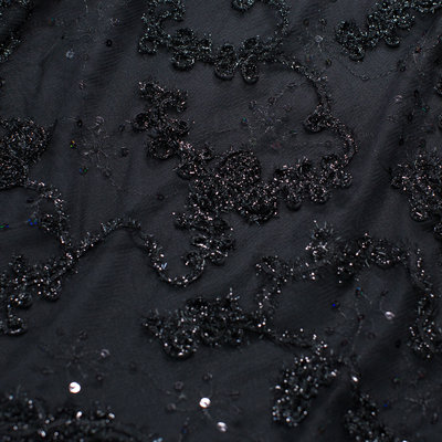 79 - Black Lace Sequins