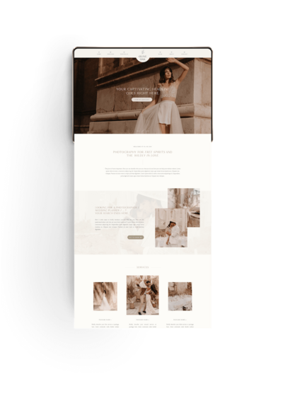 Elegant Showit website template for photographers