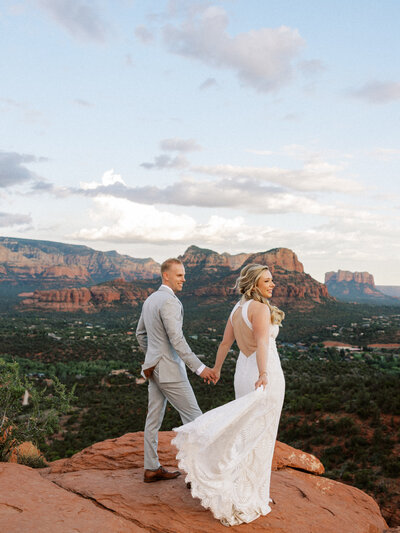 Sedona Red Rocks Wedding Elopement with a view.