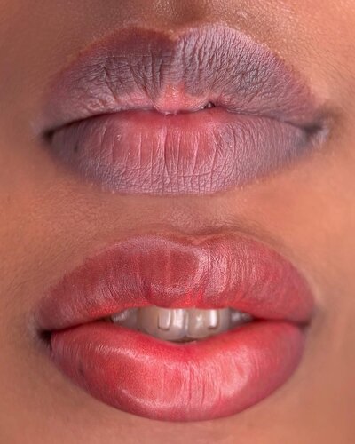 dark lips color correction