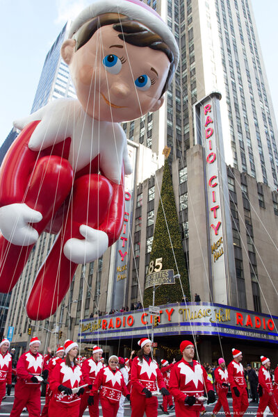 Photo of the Macy's Day Parade Scout Elf balloon