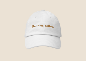 This hat is made for coffee-lovers in the USA, so wear it proud! It's unstructured with a curved visor and adjustable strap, and an American flag sewn on the back.