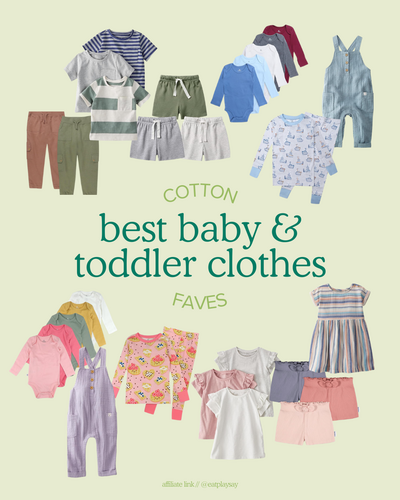 best baby and toddler clothes roundup graphic