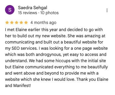 Client google review
