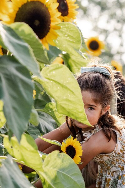 Candid golden hour family portrait by Noblesville photographer Kate Kosnoff