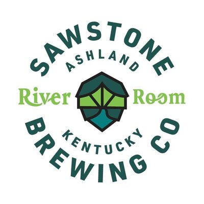 	
Logo for Sawstone Ashland River Room Brewery in Kentucky, featuring a stylized hop cone in green and teal colors.