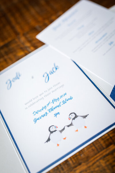 Watercolour wedding invitations