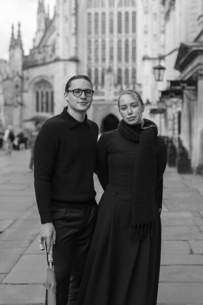 Editorial couple portrait in Bath