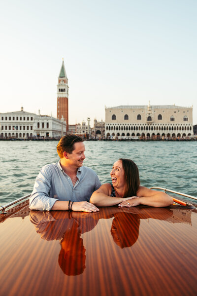 A couple is strolling around the vibrant streets of Milan while I capture their love story with a honeymoon photoshoot service