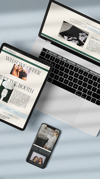Minimal and luxurious brand and web design for a wedding and event vendor in Arizona
