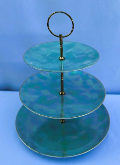3 tier blue tray