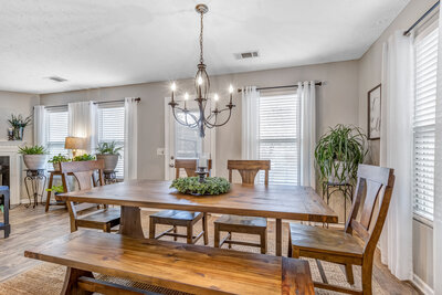 staged dining room