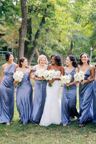 Wedding guests watch ceremony at Glen Foerd Estate in Philadelphia, PA